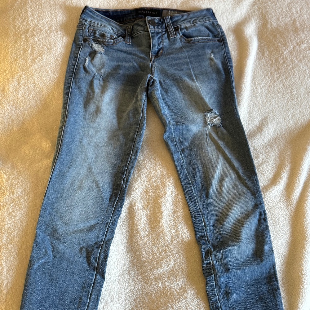 Aeropostle Ankle Jegging, Size 0, Lightwash